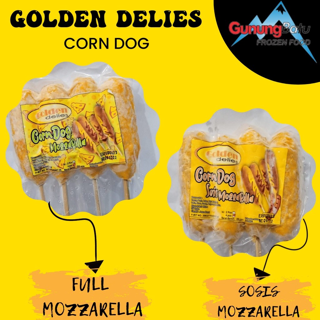 

GOLDEN DELIES CORN DOG ISI 4PCS VARIANS (FULL MOZZARELLA/SOSIS MOZZARELLA)