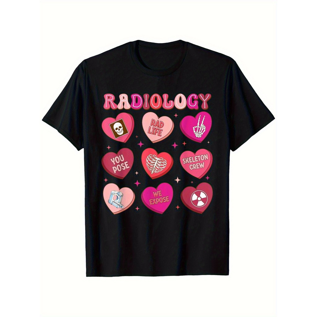 Kaos Pria Radiologi - Katun, Desain X-Ray Keren, Hadiah untuk Dokter & Radiografer