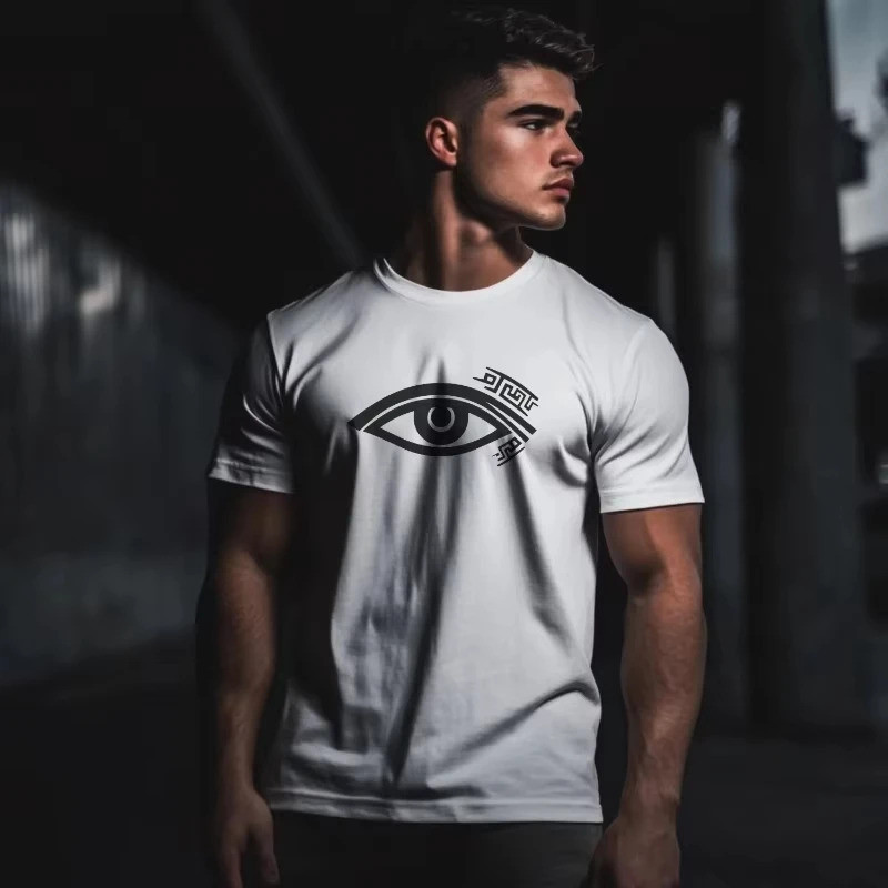 Kaos T-shirt Eye of Hera Simbol Mitologi Inti Kunci Yunani Arc Desain Premium & Minimal Kaos Wanita 