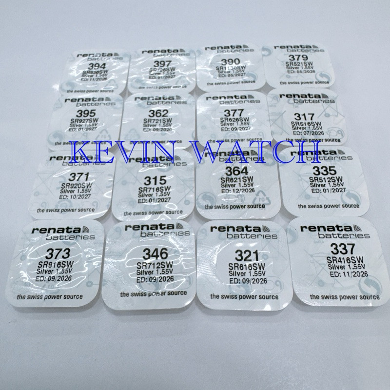 Batu Baterai Jam Tangan Merk RENATA Original 390 394 395 371 373 362 315 346 377 364 321 379 317 335