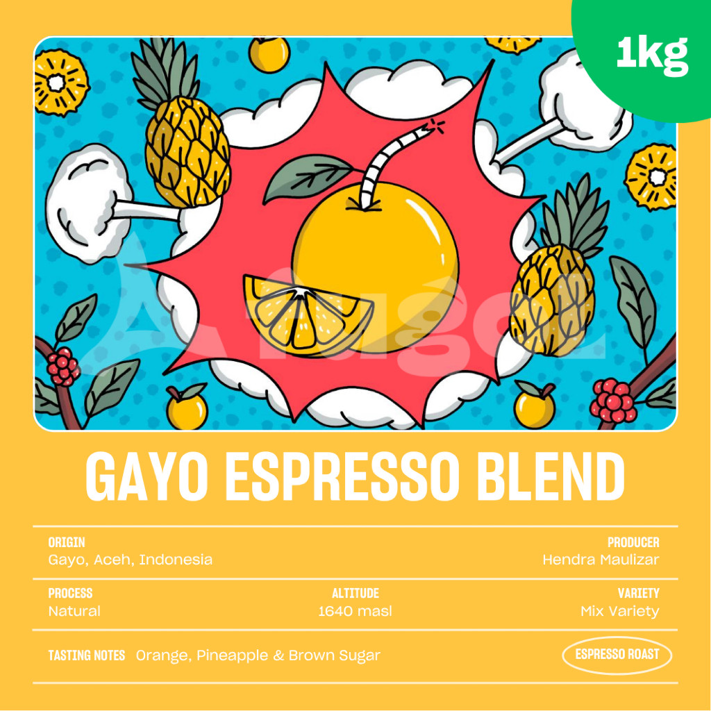 

Kopi Arabica Espresso GAYO FRUITY ESPRESSO BLEND (1kg) - Coffee Blend For Espresso