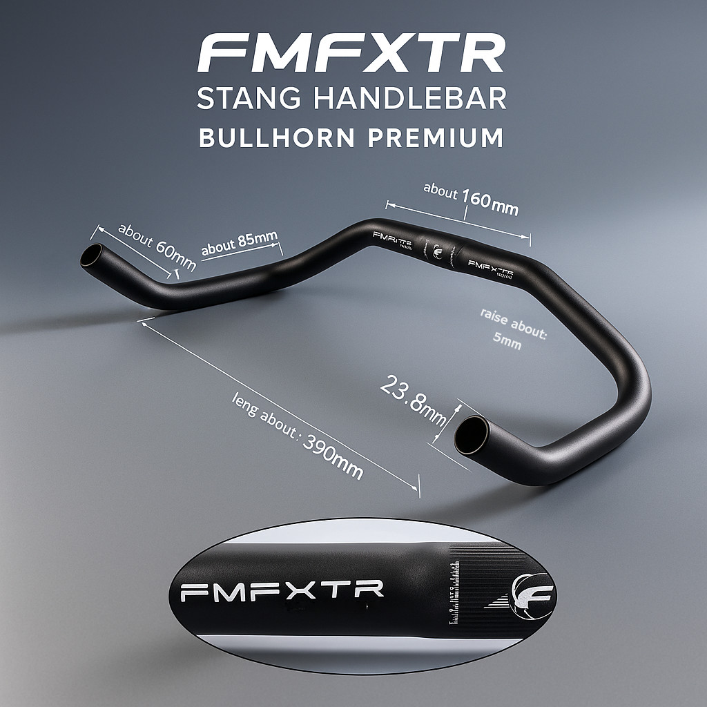 FMFXTR Stang Handlebar Bullhorn Premium untuk Sepeda Fixie, Seli Lipat, Minivelo, Minion, Diameter 2