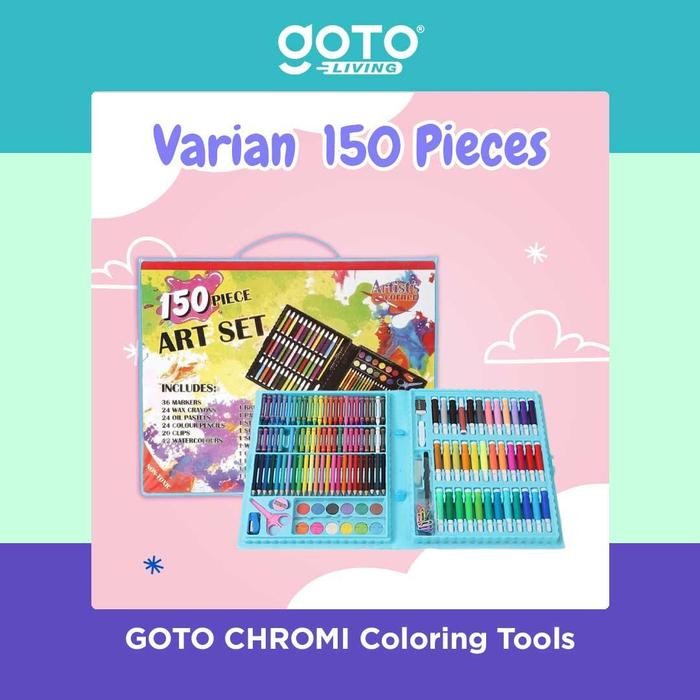 

♡START ˎˊ˗-[KYMALL] Accessories Promo Goto [COD] Chromi Crayon Krayon Pensil Warna Set Kerayon Lengkap 150 208 Pcs - 150 PCS