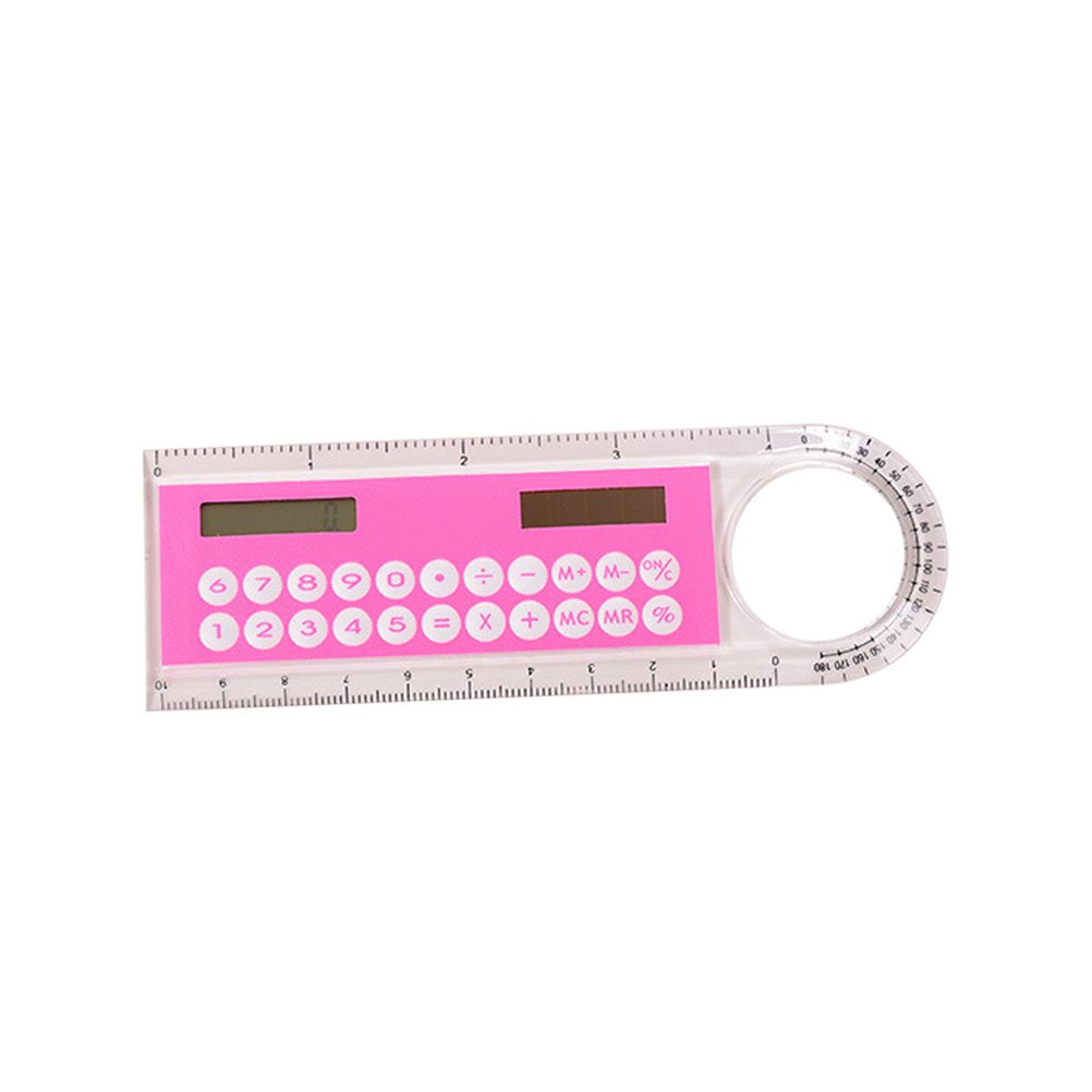

Cute Mini 10Cm Ruler Calculator 2 In 1 School Office Stationery Portable Multifunction Digital Easy Carry