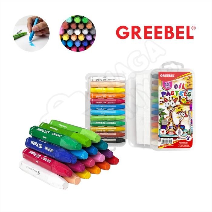 

NA GREEBEL Crayon Krayon Oil Pastel 12 18 24 36 48 Warna / Neon Metalic Kids Crayon Greebel Color / Krayon Grebel Colors
