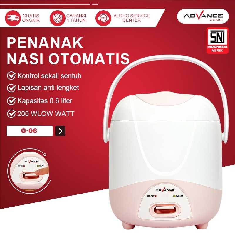 DISKON Advance rice cooker mini G-06 magic com rice cooker low watt rice cooker 0.6 liter magic com 