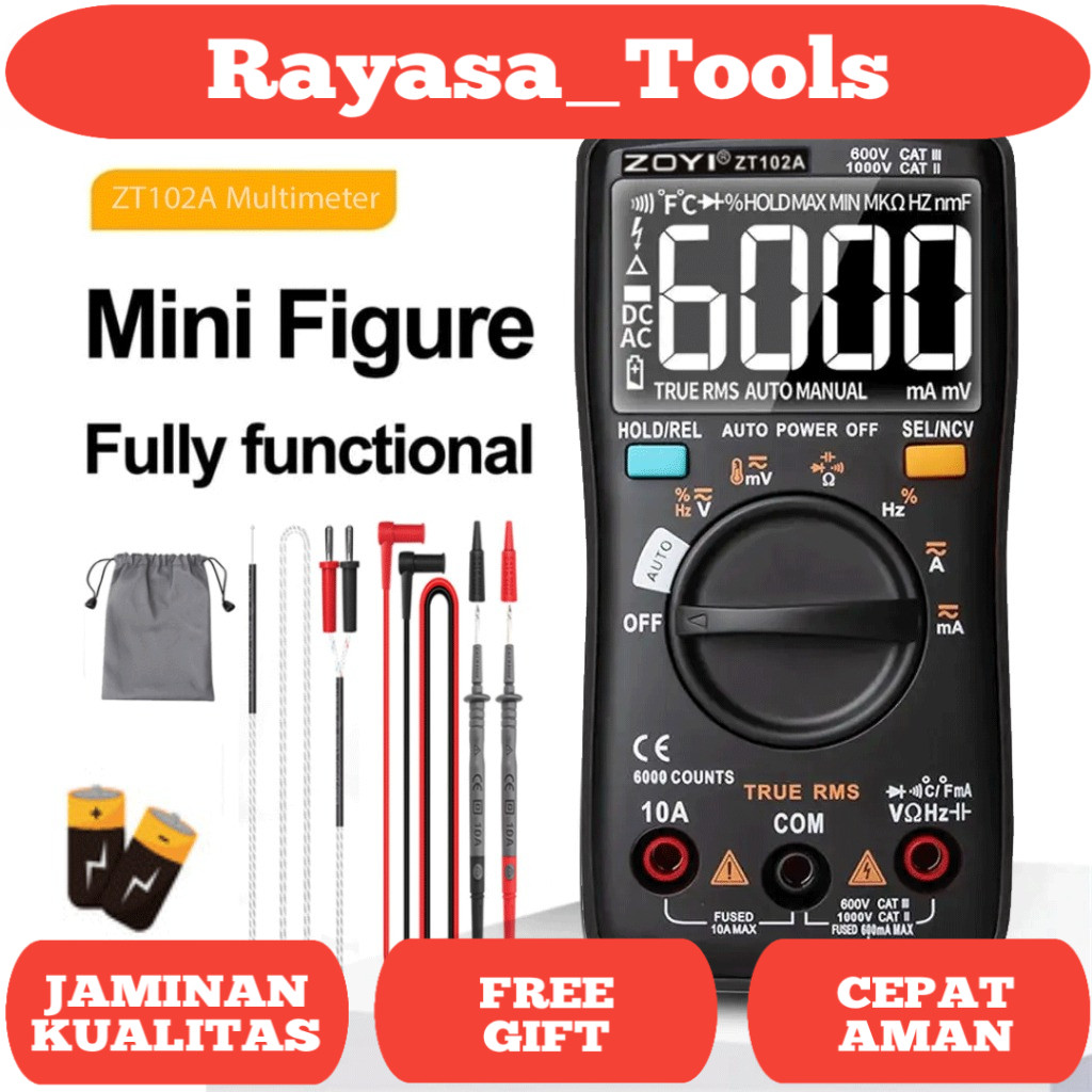 ZOYI ZT102A Upgrade Auto Multimeter Digital Avometer Multitester NCV Original Protect