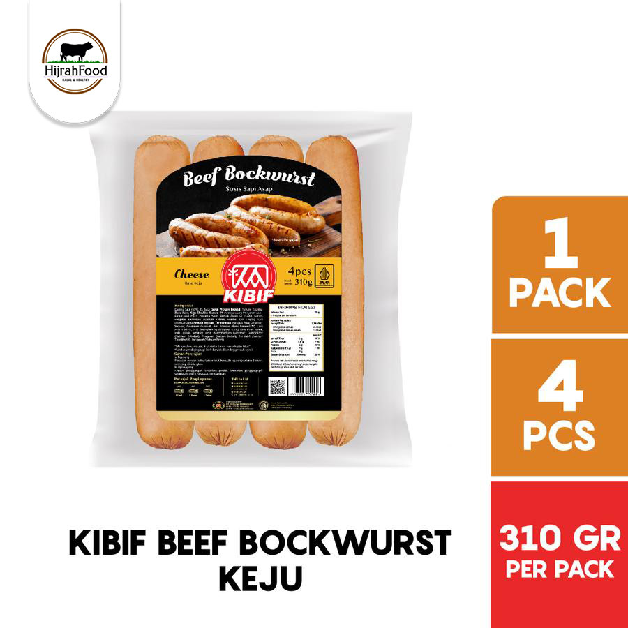 

KIBIF Bockwurst Cheese Sausage | Sosis Sapi Premium Keju - 310 gr