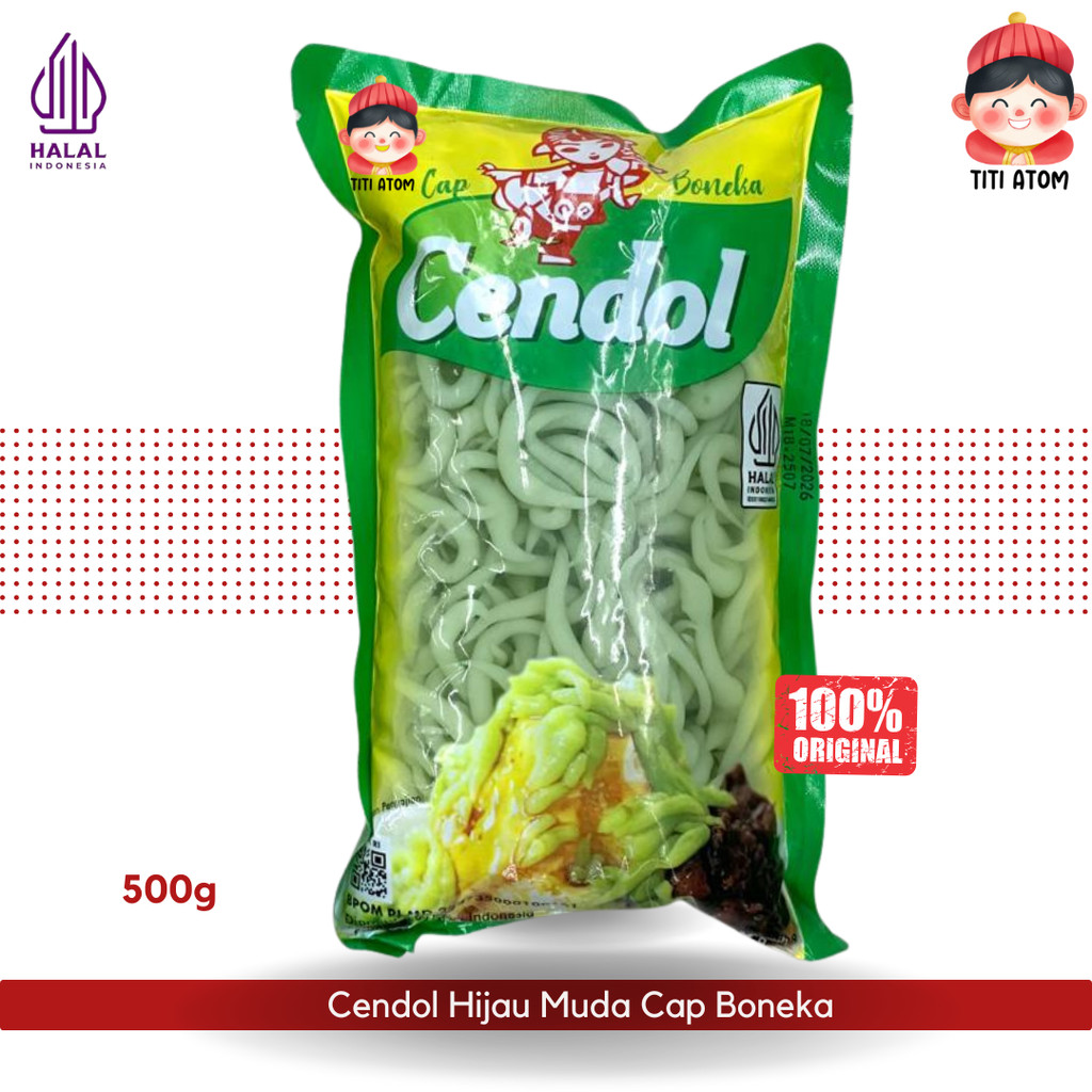 

(Instant Same Day) Cendol Dawet Hijau Muda Cap Boneka 500g – Wajib Chiller, Segar & Siap Saji