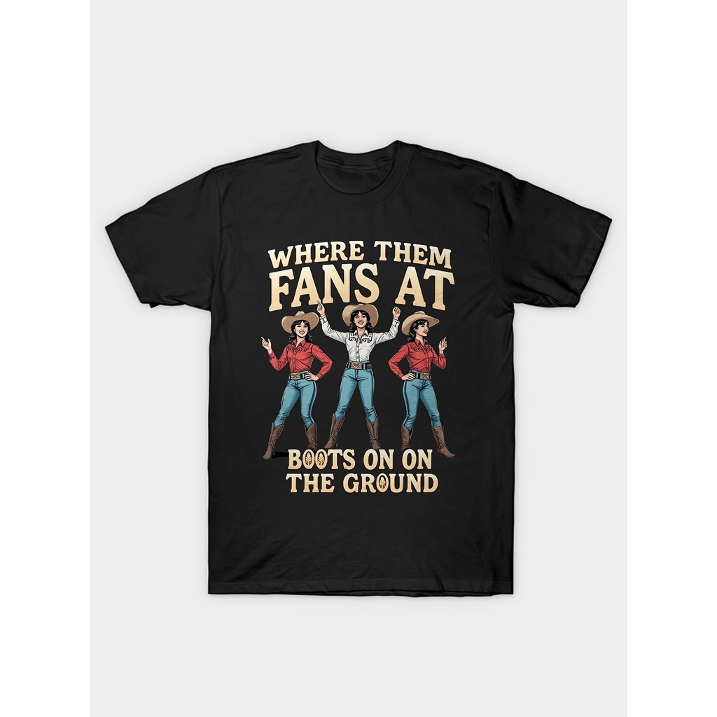 Kaos Tee Gaya Koboi, Desain Koboi Wanita, Kaos Katun Unisex, Desain Sepatu Boot Koboi Vintage, untuk