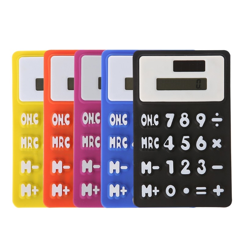 

Foldable Pocket Calculator Handheld Solar Silicone Scientific Calculator D5QC