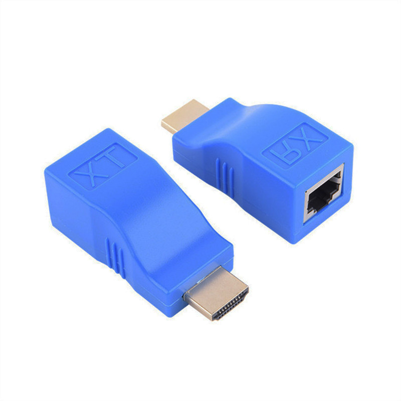 1 Pair RJ45 4K HDMI-compatible Extender Extension Up to 30m Over CAT6/5E Network Ethernet LAN TX RX 