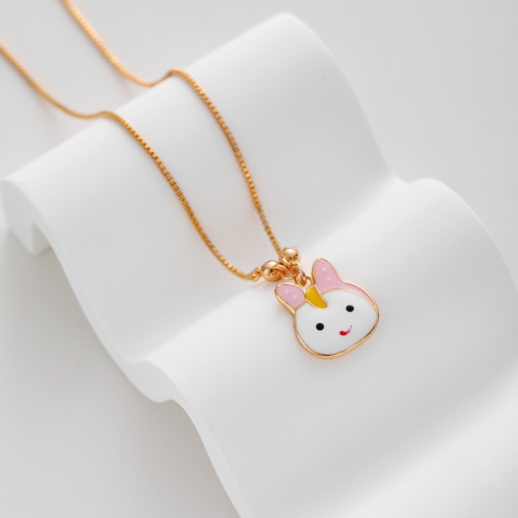 Kalung Titanium Anak Wanita Emas Muda Nama Murah Korea Anti Karat Asli Anti Karat Model Selamanya