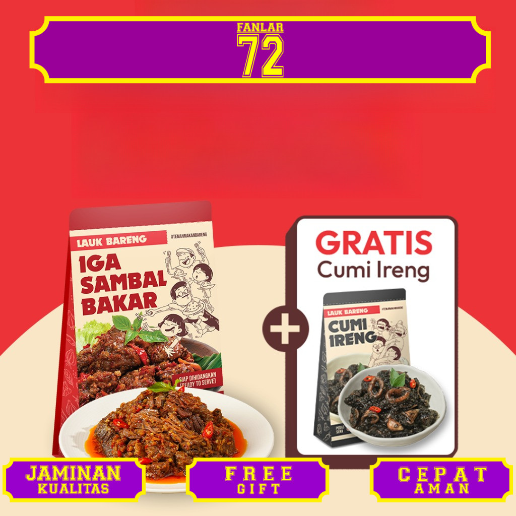 

[BUY1GET1] Lahap Bareng - Iga Sambal Bakar Free Cumi Ireng Pedas Exclusive Special Live