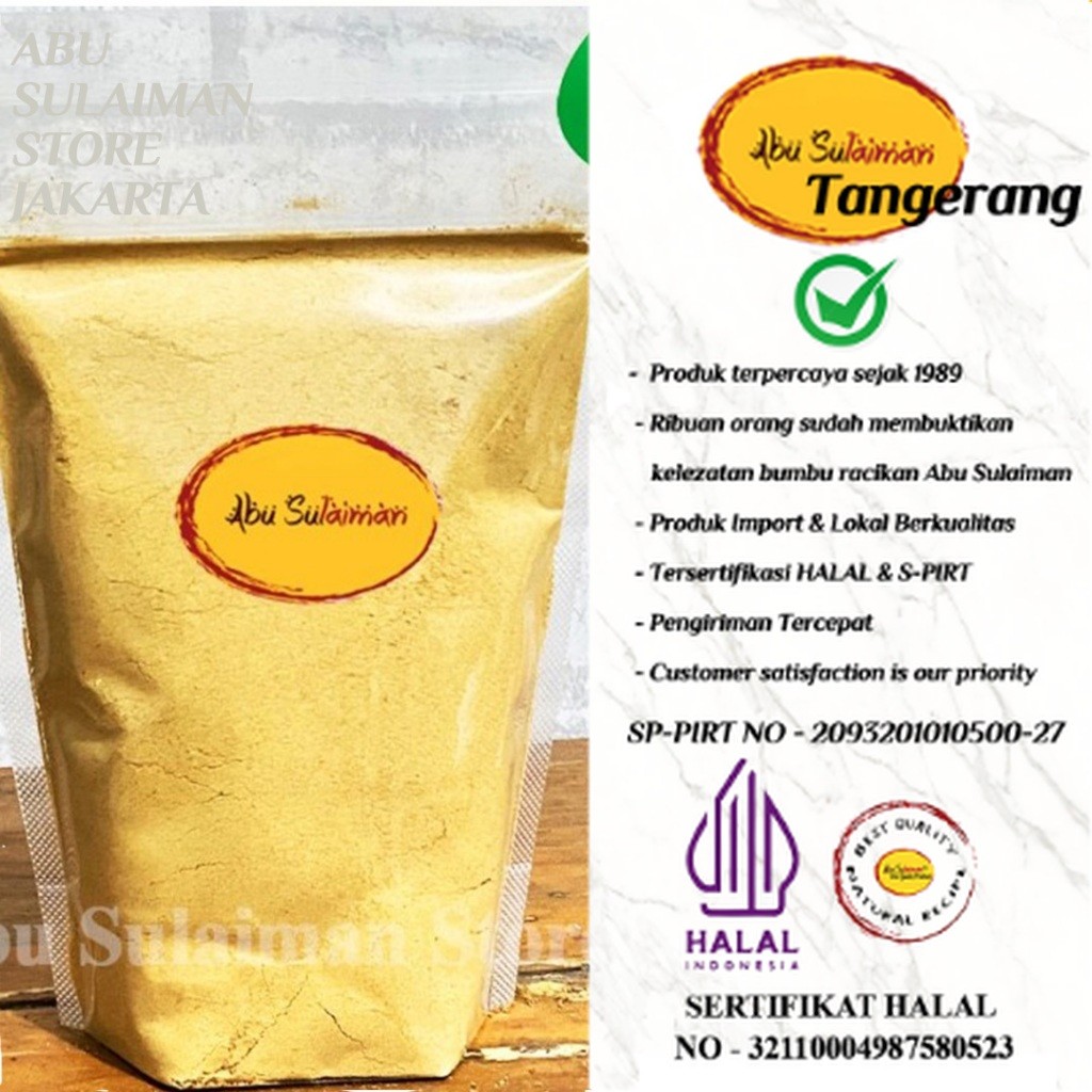 

Jahe Bubuk Premium 50 GR / Pure Ginger Powder / Jahe Bubuk Asli 50 GR / Abu Sulaiman Tangerang