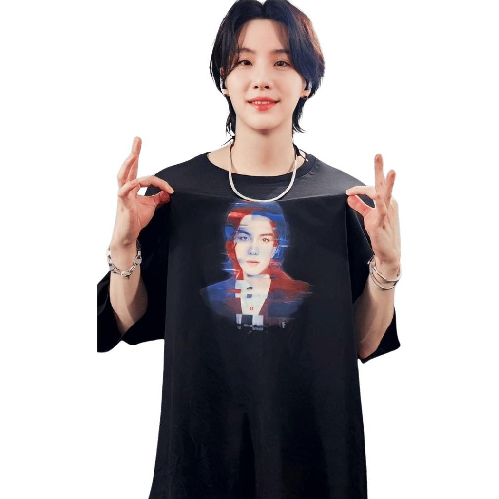 T shirt SUGA DDAY TOUR Foto suga full color bahan ctoon combad 30s