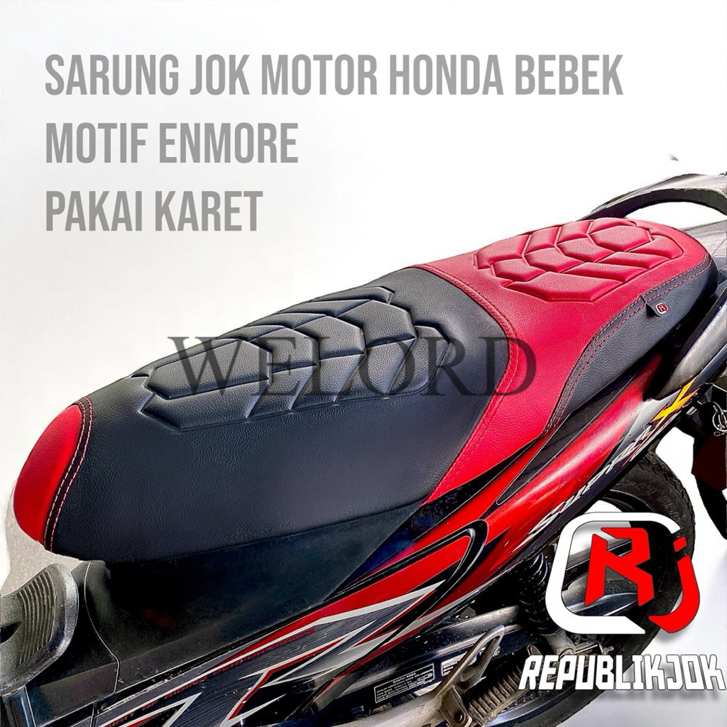 Cover Jok Motor Honda Supra x 125, Revo x, Blade, Fit s, Sonic, Supra gtr Pakai karet bisa langsung 