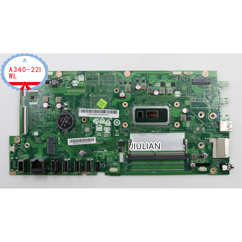 E0C20 LA-H031P For Lenovo Motherboard A340-22IWL AIO Fru 01LM844 With WHL-U Pentium 5405U(2.3GHz),UM
