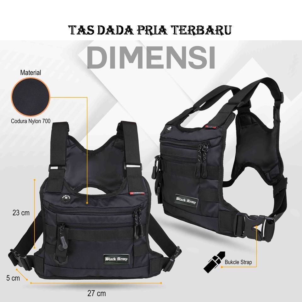 CoreWear ID Tas dada Pria Terbaru 2022 Anti air Tas Depan dada Tactical Army Murah Tas Holder Hp Mot