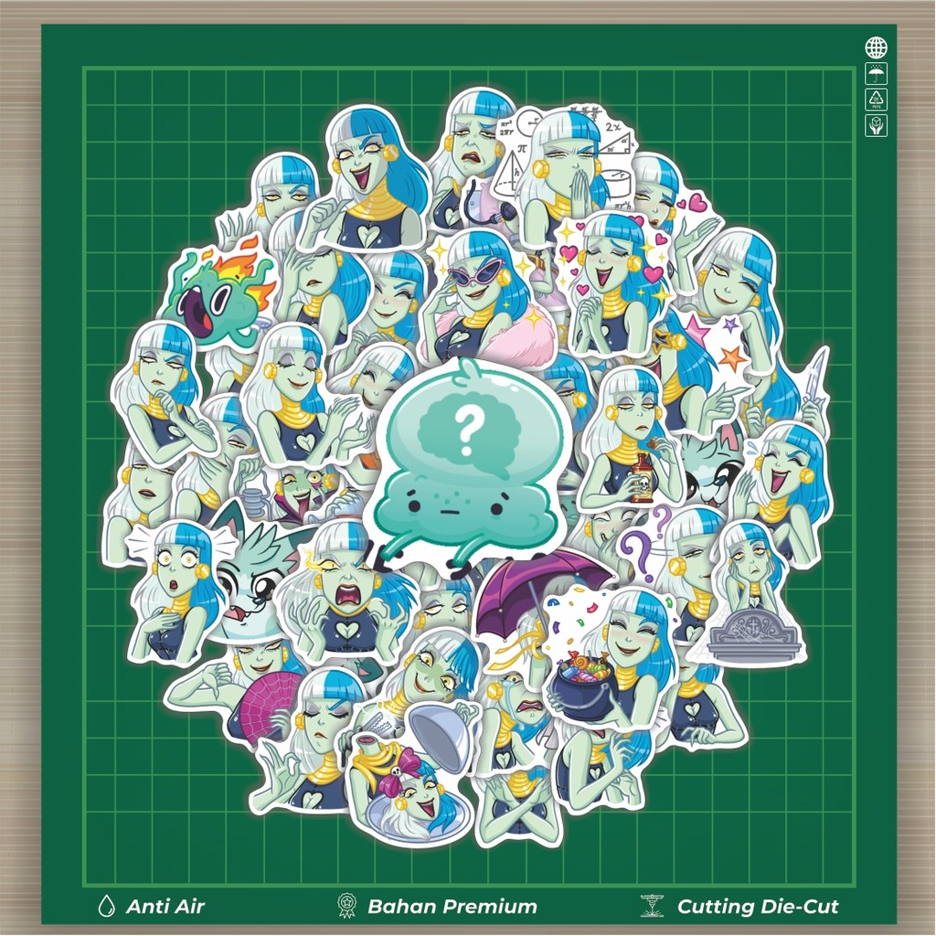 

HOT 50 PCS STIKER Stiker Vk Undead Francine Stiker Fashion Cars Decal Dingin Kartu Album Custom Vinyl Anti Air- Sticker Aesthetic Buku Journal Koper Casing HP Tablet Laptop Helm Motor Botol Minum