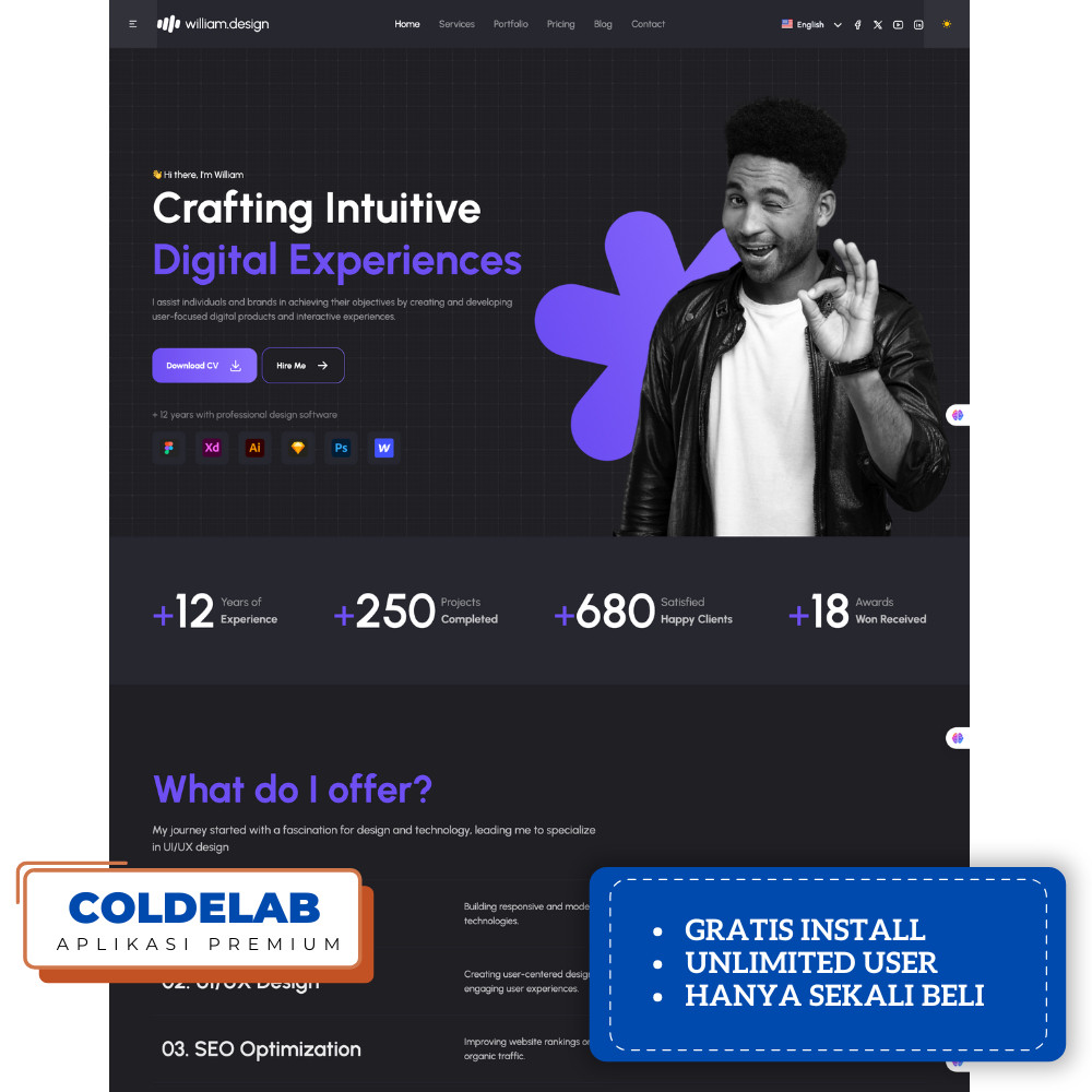 Source Code Website Portofolio Resume CV Laravel