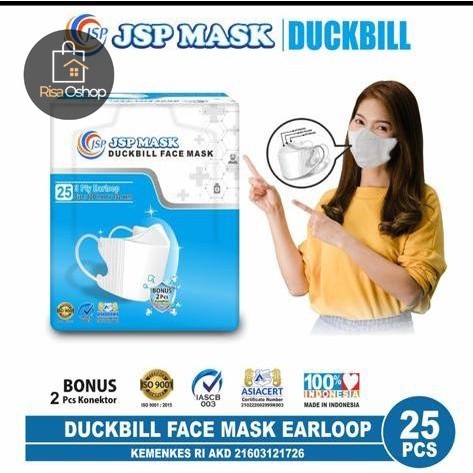 RISAOSHOP - MASKER DUCKBILL JSP SM 10 ISI 25/ MASKER DUCKBILL ISI25/ MASKER DUCKBILL JSP