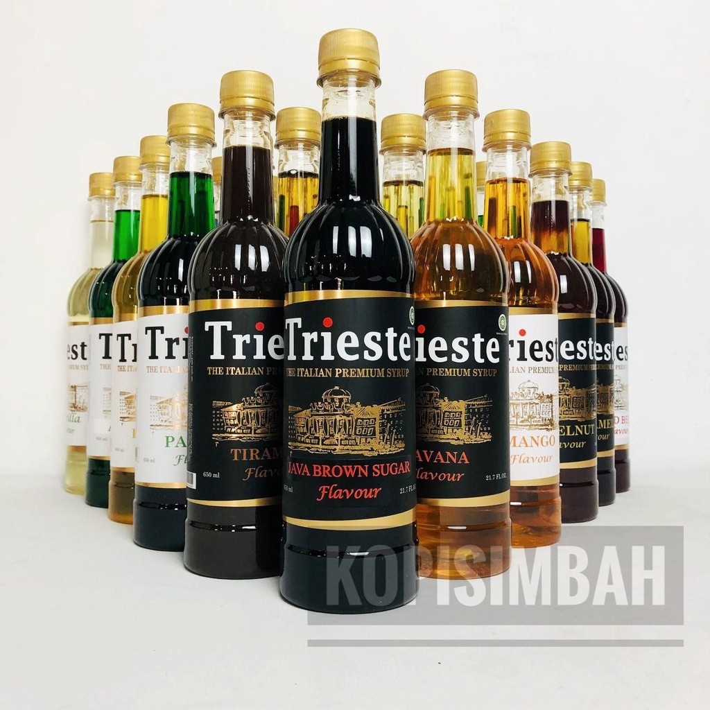 DrinkMate Syrup TRIESTE All Varian 650 ml Italian Premium Flavoured Sirup Minuman Bartender Kopi Sem