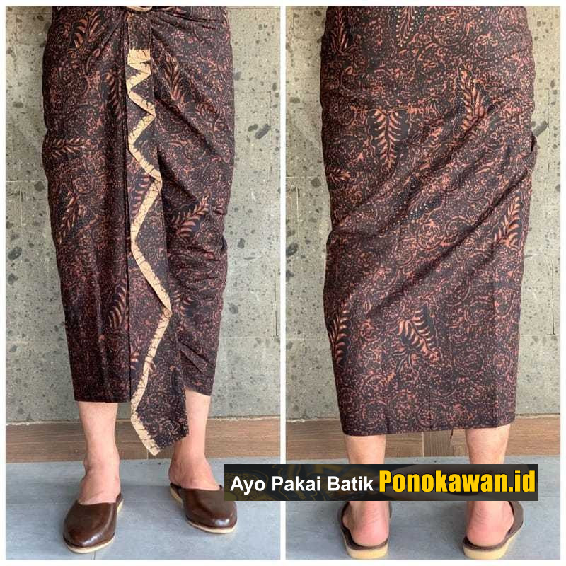 Kamen Batik Bali Katun Adem – Sarung Saput Pria Wanita Setengah Jadi / Kancut Jadi Asli Bali