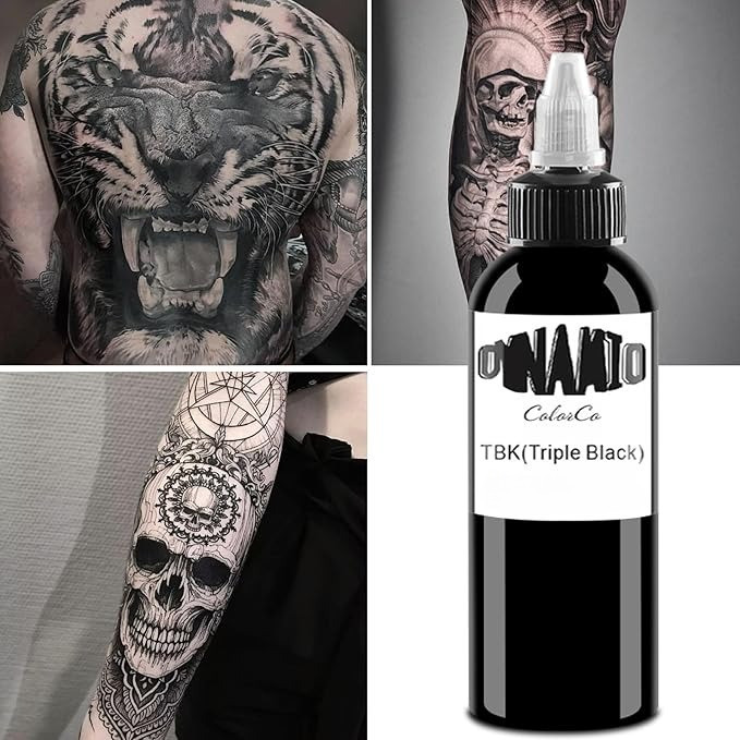 Tinta Tato Tattoo Ink Tinta Tato Dynamic Hitam Black Ink Tattoo Tato Pigmen Tinta 30ml/60ml/120ml