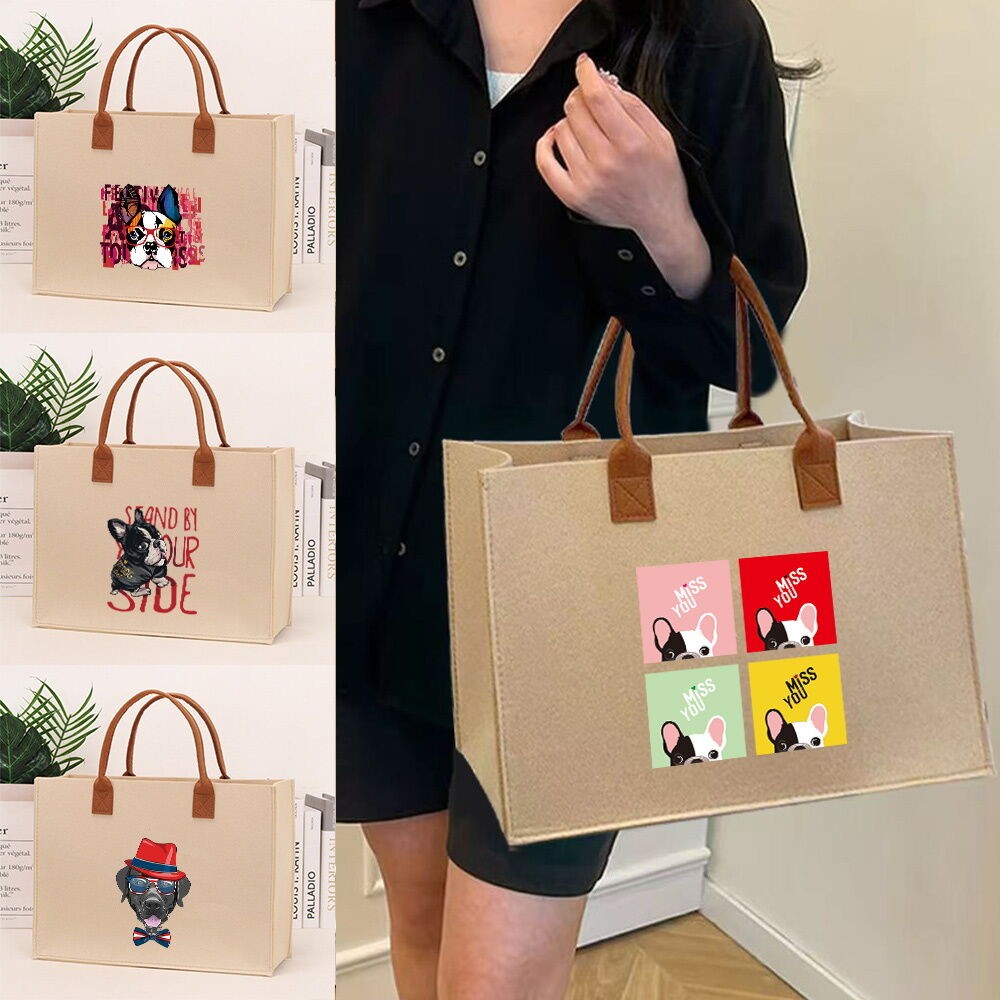 Tas Jinjing Felt Beg Felt Thick Felt Handbag Felt Mommy Bag Gift Felt Bag Large Felt Tote Bag Studen