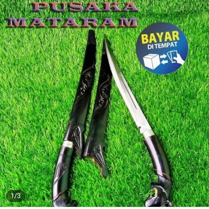 PERKAKAS SUKABUMI pisau badik baja asli super tajam / pisau badik asli bugis / pisau badik asli lamp