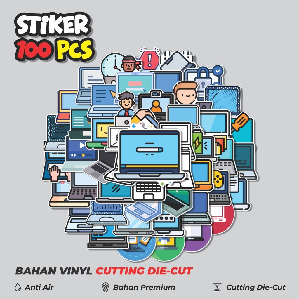 Terbaru 50 pcs Laptop Dekorasi Lucu Kreatif untuk Notebook, Skateboard, HP