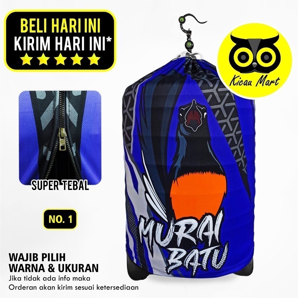 KICAU MART Krodong Kerodong Sangkar Murai No 1 Motif Burung Murai Fullprint Sempati Bahan Jersey Pre