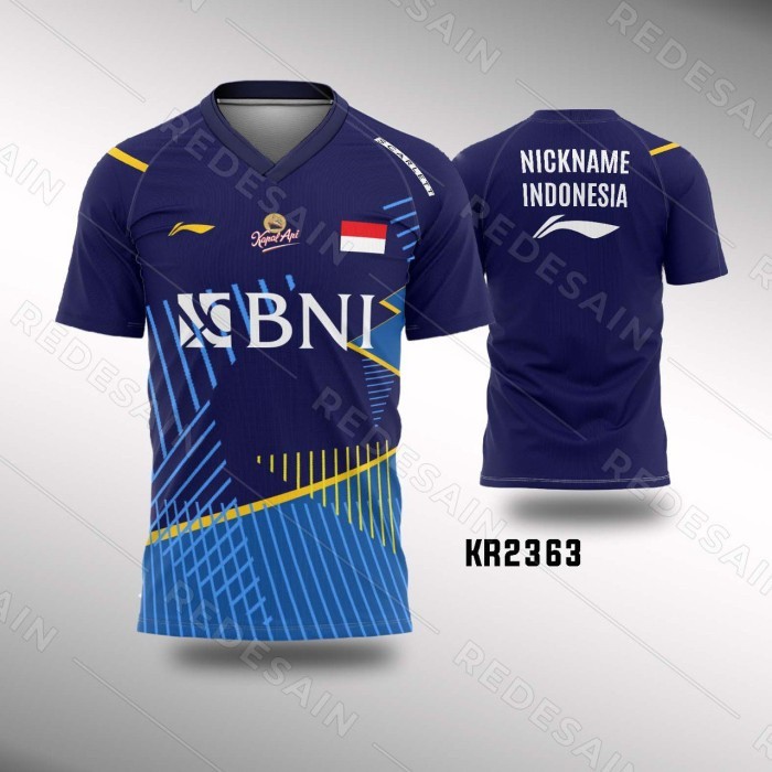 Kaos Jersey Badminton Bulutangkis Denmark Open Custom Fullprint KR2363 VMP