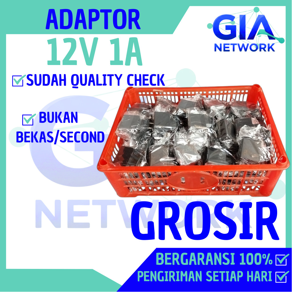 GROSIR ADAPTOR 12V 1A ZTE UNTUK CCTV ONU ONT MODEM BUKAN BEKAS BARU STB IPCAM COCOK ALL POWER DC