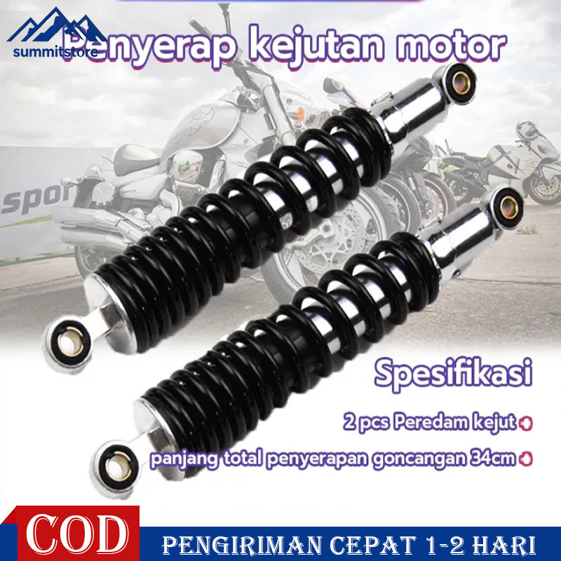 BRUSTYX  2 PCS Shockbreaker Belakang Shock Absorber Motor Cocok untuk Semua Jenis Sepeda Belakang Se