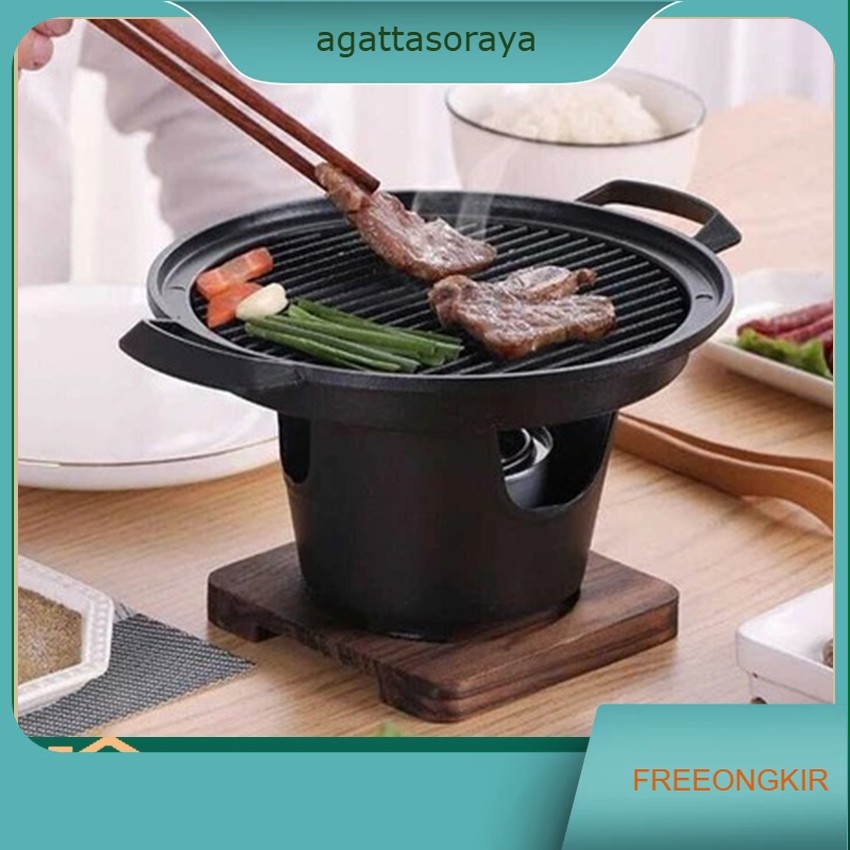 Alat Panggangan Arang Tungku BBQ Barbeque Meja Bulat Alat Panggang BBQ Japanese Grill Stove tungku a