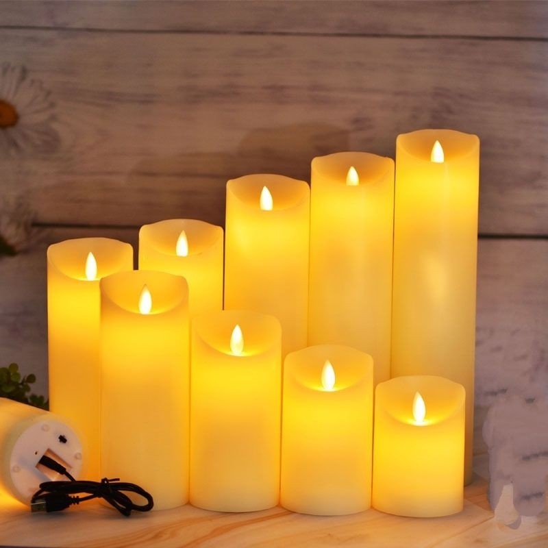 Lilin Led elektrik Api Bergoyang Charger