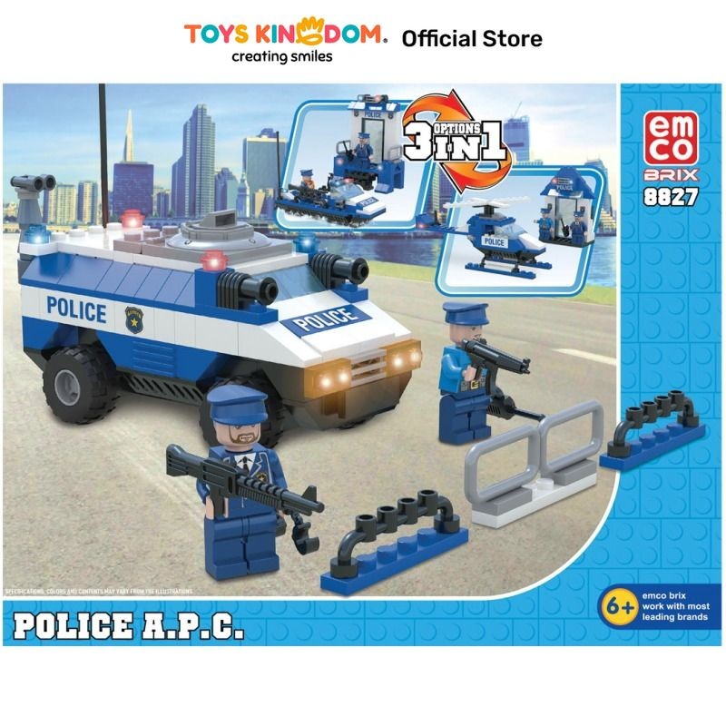 Toys Kingdom Emco Set Brix Police A.P.C 8827 Toys Kids Toy Mainan Edukasi Anak Permainan Bongkah Mai
