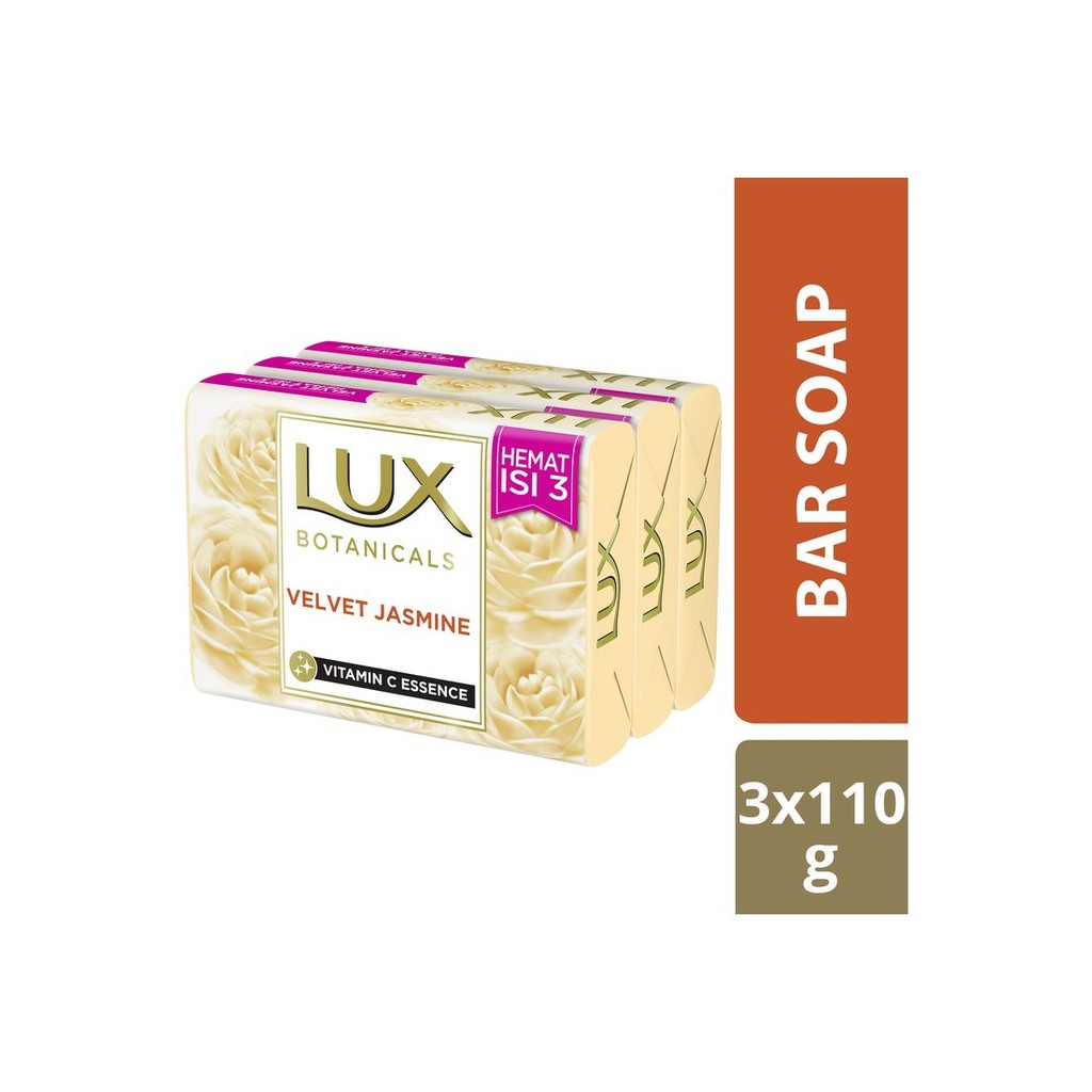 LUX SABUN MANDI BATANG WHITE VELVET TOUCH 3x110g