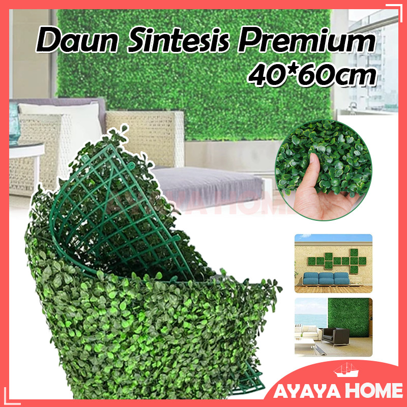 Daun Dinding Sintetis Dekorasi Indoor/Rumput Buatan Plastik Dinding/Daun Palsu