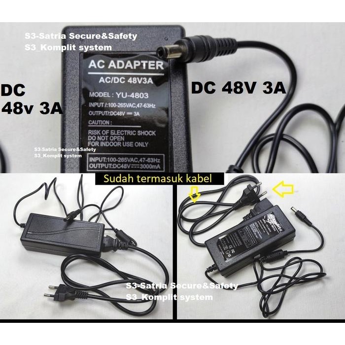 ADAPTOR 48V 3A / Power supply 48V 3A Adaptor DC 48V 3A