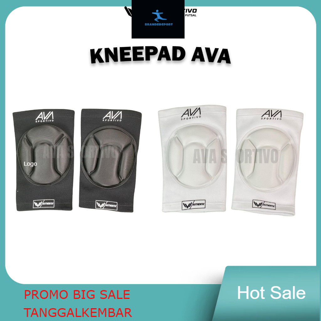 Kneepad Futsal Ava I Futsal Knee Pad pelindung deker lutut kiper Hitam Putih Original