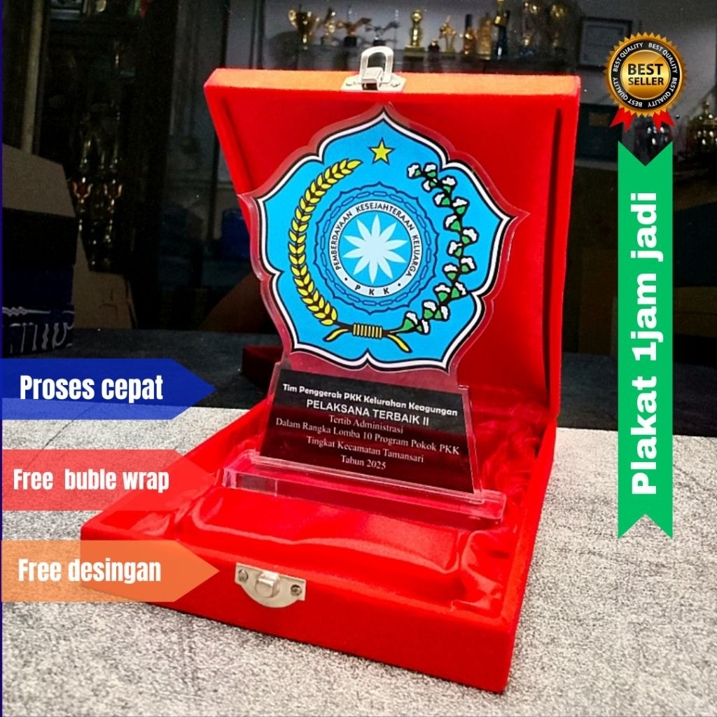 Plakat 1jam Jadi Plakat Akrilik Penghargaan, Plakat Wisuda, Piala Murah, Plakat Ucapan Terimakasih