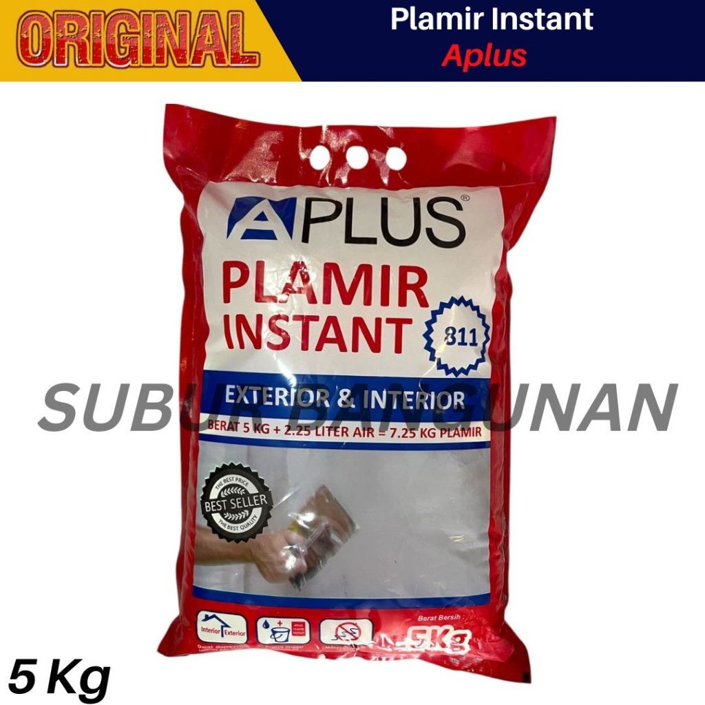 Aplus PLAMIR INSTANT 811 / 5 KG DEMPUL PLAMIR TEMBOK INSTAN