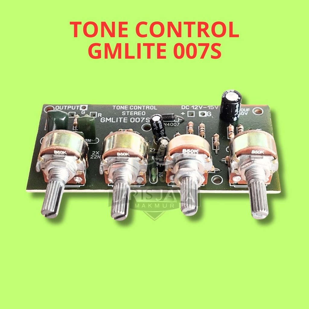 TONE CONTROL STEREO 4 POTENSIO VOLUME BALANCE BASS TREBLE GMLITE 007S 12 VOLT