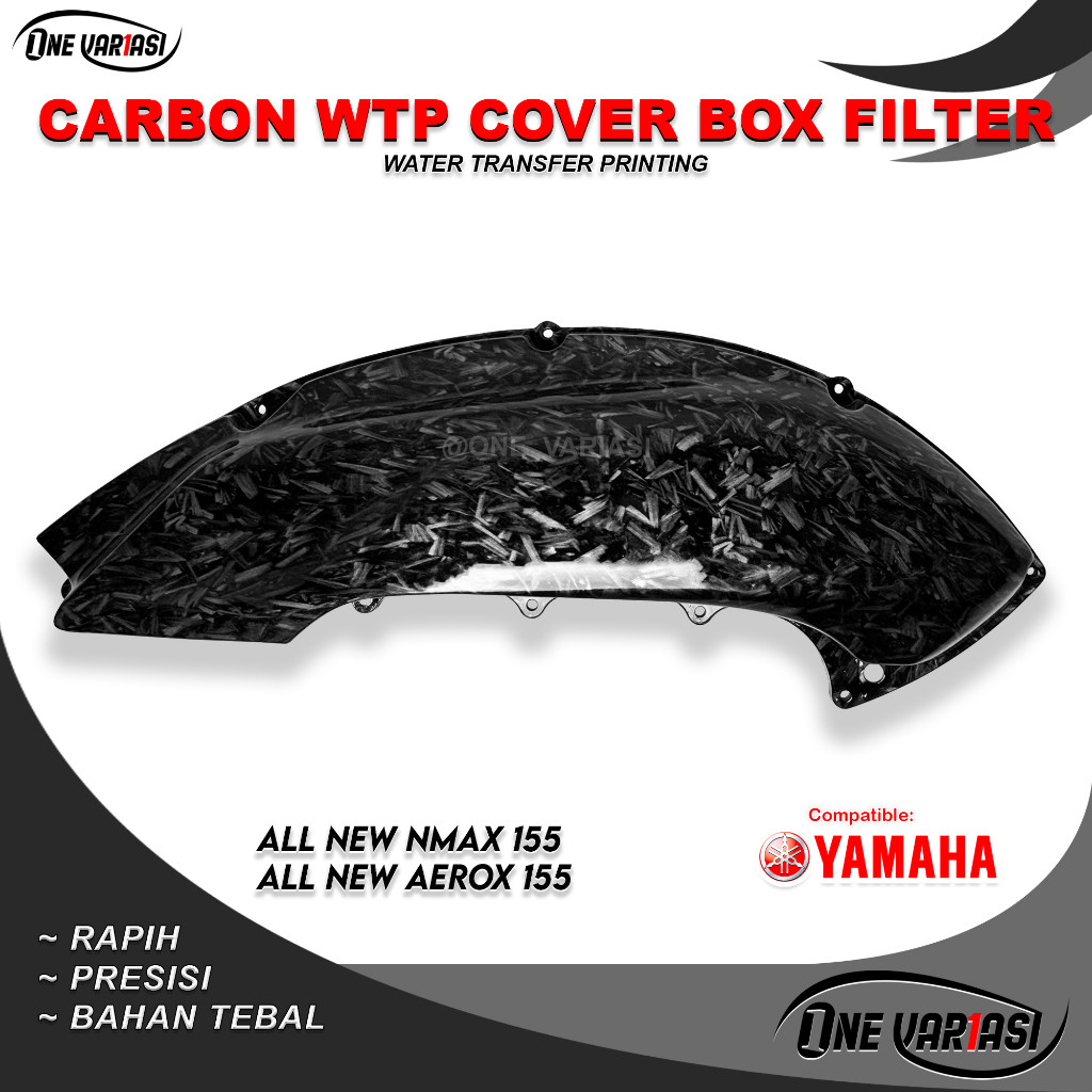 COVER TUTUP BOX FILTER NMAX NEW CARBON FORGED / TUTUP BOX FILTER AEROX NEW CARBON FORGED VARIASI.CO