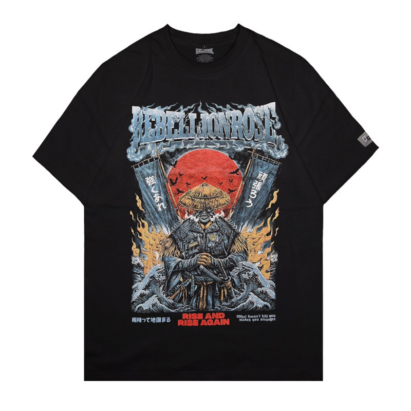 Xtreme Merch Rebellion Rose "Japan Tour" Oversized Kaos Pria Wanita Tshirt