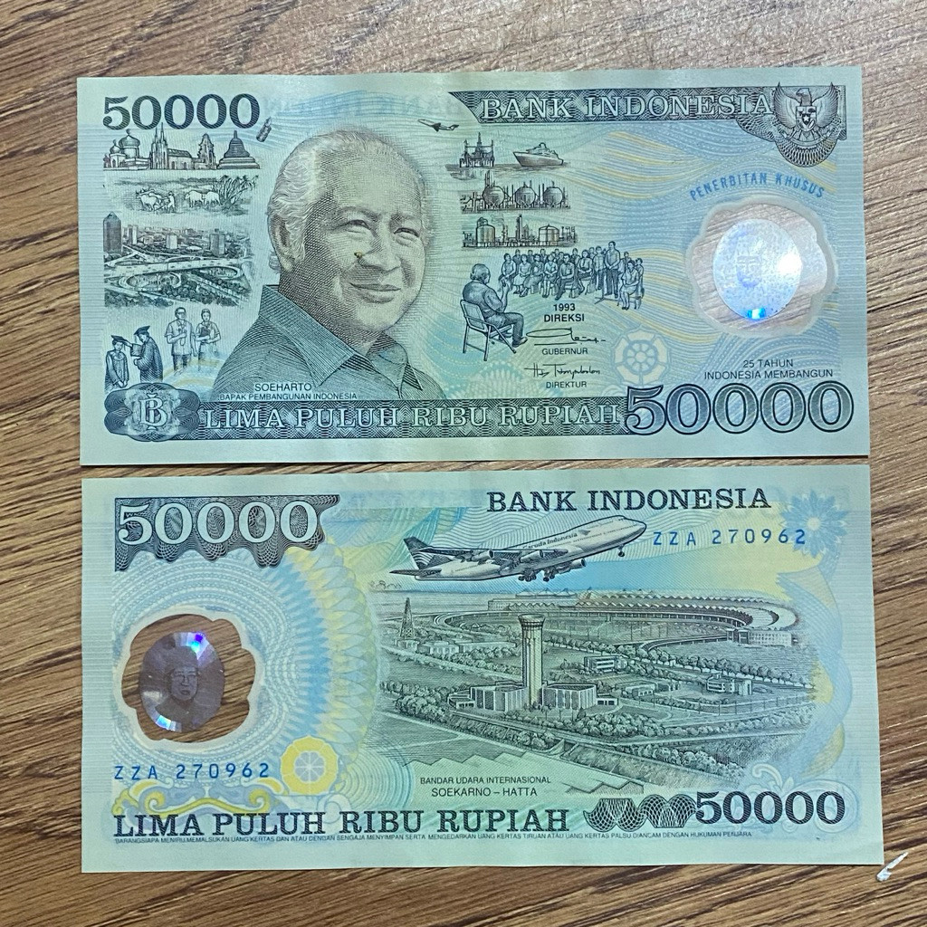 UIG60  50.000 RUPIAH POLYMER SOEHARTO GRESS/UNC ASLI