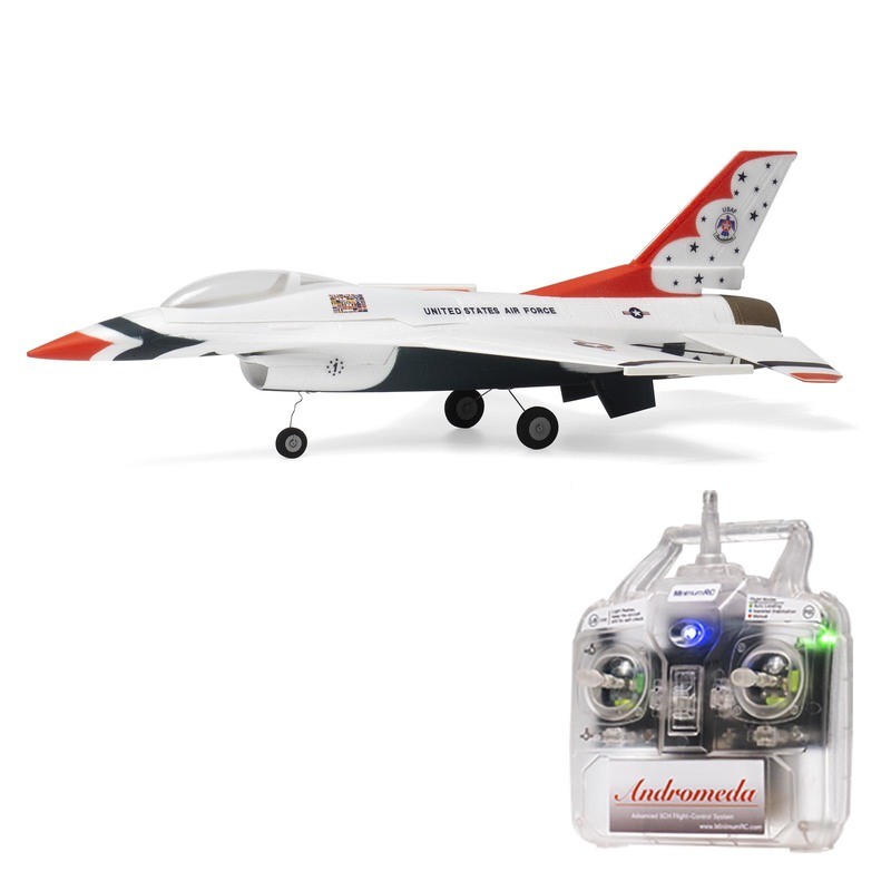 MinimumRC F-16 Micro Jet Simulation 30mm Duct 2S Gyro Self-Stabilizing RC Airplane Toy Remote Contro
